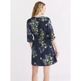 thumbnail image 3 of Time and Tru Women's Mini Wrap Dress, Sizes XS-XXXL, 3 of 5