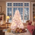 thumbnail image 1 of Costway 6 FT Artificial Tinsel Christmas Tree with 250 Lights, 8 Modes, 688 Branch Tips, 1 of 10