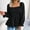 Black, variant on BLTIBY Womens Long Sleeve Top Spring Fall Solid Color Square Neck Slim Fit Pleated Hem Shirts Fashion Casual Pullover Blouse Blue S