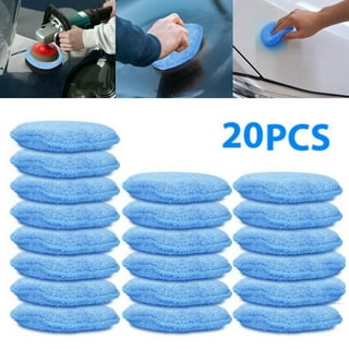 Microfiber Wax Applicator Pad Soft Foam Auto Wax Applicator Pads Hand  Polish Sponges and Cloth Buffer Waxing Set Bulk Pack Detailing Polishing  and