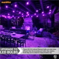 thumbnail image 4 of Sunlite LED S14 String Light Bulb, 2 Watts (25W Equivalent), Medium E26 Base, Party Decoration, Holiday Lighting, Transparent, Dimmable, UL Listed, Purple, 6 Count, 4 of 5