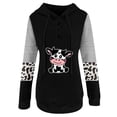 thumbnail image 5 of Pntutb moda mujer manga larga otoño camiseta impresión bolsillos con capucha blusa tops Pntutb Pntutb-4161, 5 of 5