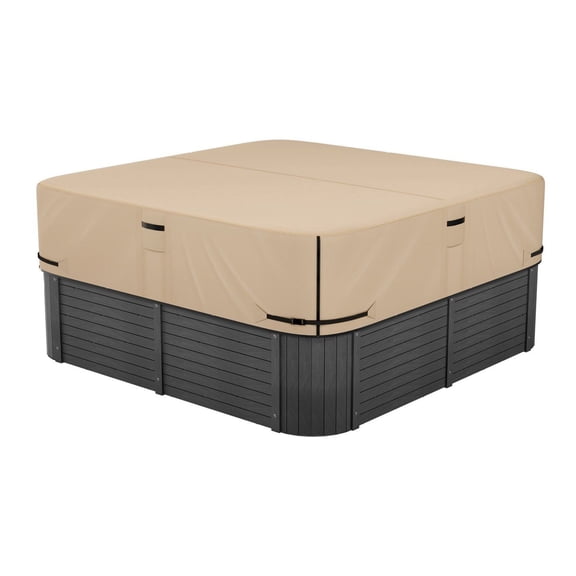 Hot Tub Cover 90x90x20 Inch, Weatherproof Oxford Fabric Spa Cover