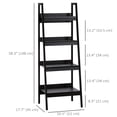 thumbnail image 3 of HOMCOM Set of 2, 4 Tier Ladder Shelf Bookcase, Multifunctional Display Rack, 3 of 10
