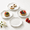 White-1-6 Inch, variant on White-1 6 Inch Ceramic Dessert Plates Set of 4 for Appetizers, Fruits and Cakes