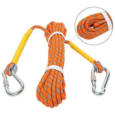 Yaegarden Outdoor Climbing Rope 20M(64ft) Static Rock Climbing Rope Escape Rope Climbing Equipment Fire Rescue Rope