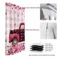 thumbnail image 6 of Valentine's Day Blackout Curtains for Bedroom/Living Room, Pinch Pleated Black Out Curtains, Pink Romantic Truck Love Roses Red Plaid Room Darkening Window Drapes with Hooks 2 Panels, 59"x70", 6 of 8