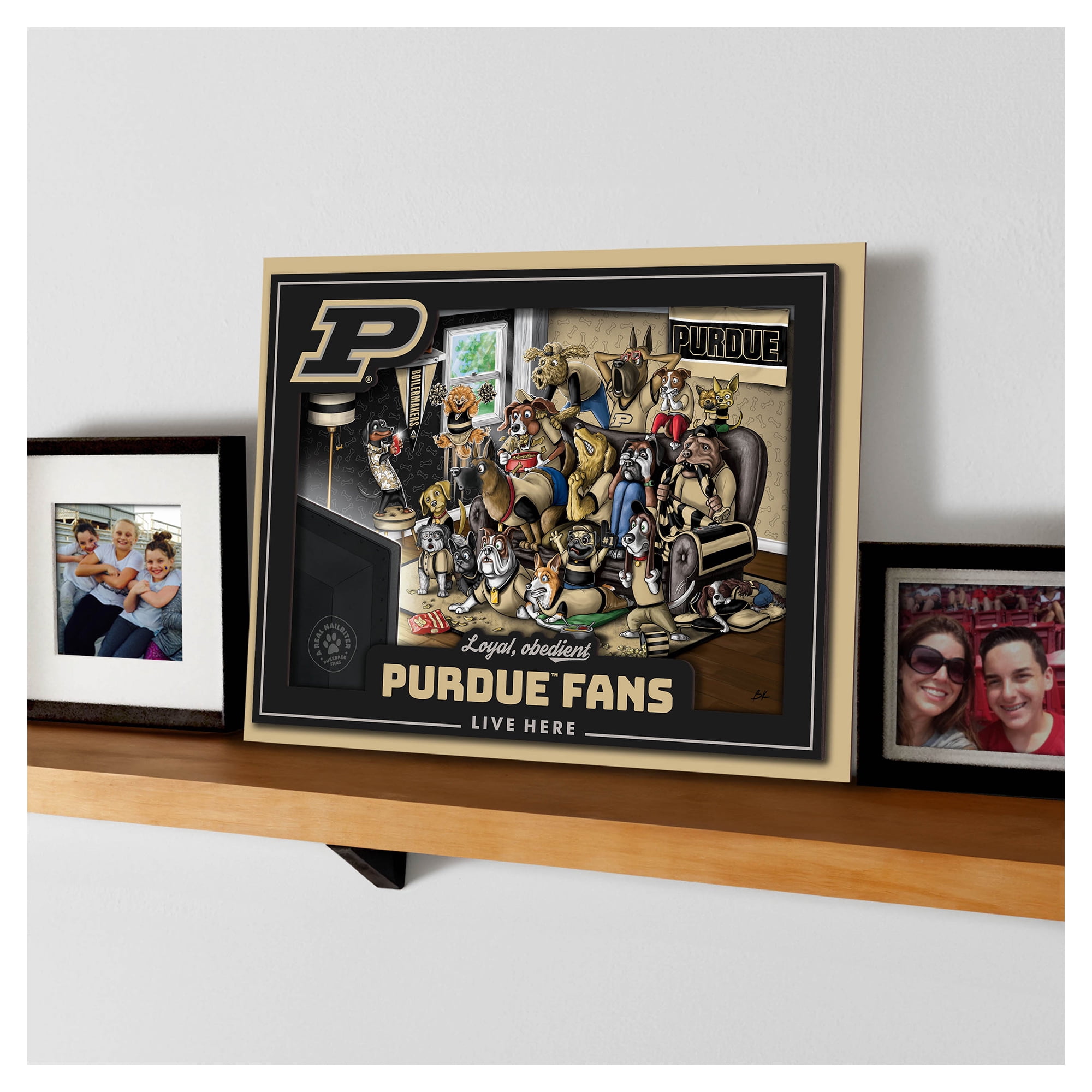 IDNA Purdue Boilermakers 13.25" x 17.25" Purebred Fans Wall Art