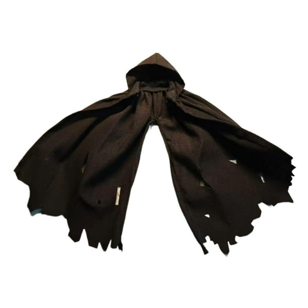 1:12 Figura de acción Ropa de muñeca Ropa de muñeca Capa con sombrero Accesorios de figura de moda para figuras de acción femenina masculina de 6 Negro
