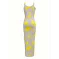 thumbnail image 3 of Women's Sleeveless Floral Print Maxi Dress,Bodycon with V-Neck, backless dress Casual Wear Spaghetti Strap Womenswear dress, 3 of 5