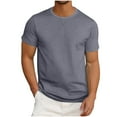 thumbnail image 2 of Wpawbk Mode Décontractée pour Hommes Pull à Manches Courtes Col Rond pour Usage Quotidien, Fête et Activités Extérieures, 2 of 5