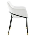 thumbnail image 4 of Modway Jovi Performance Velvet Dining Armchair Set of 2 in Black White, 4 of 8