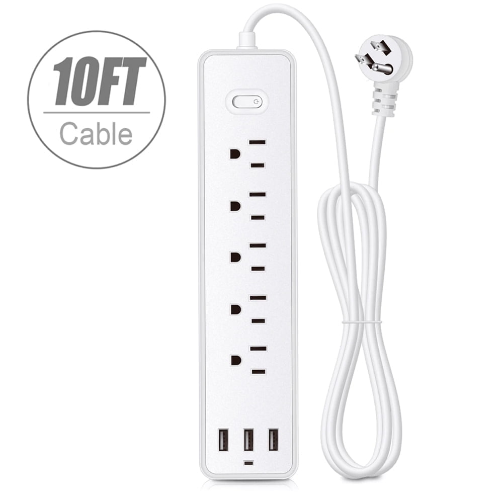 Bohashin Surge Protector Power Strip with USB Ports photo 1