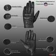 thumbnail image 6 of Men's Premium Leather Street Motorcycle Protective Cruiser Biker Gel Gloves, 6 of 6