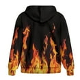 thumbnail image 2 of SCRAWLGOD Fire Print Women's Hoodies with Zipper Hoodies for Women Zip Up Lightweight Hooded Sweatshirt Zipper Front Women Party Long-Sleeve Activewear Zip Up Jacket Women Size XL, 2 of 7