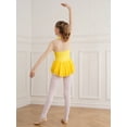 thumbnail image 3 of iiniim Girls Shiny Long Sleeve Lyrical Figure Ice Skating Dress Kids Mock Neck Mesh Ballet Gym Dancewear Size 6-16 Yellow 14, 3 of 7
