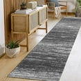 thumbnail image 3 of AMIDA Runner Rug for Hallway Washable Non Skid 2.3'x8.9' Grey Charcoal - Contemporary Abstract Stripe - Non Shedding - Dog Friendly Easy Care - Kitchen Runner Indoor Floor, 3 of 11