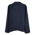 thumbnail image 3 of COMVALUE Womens Cotton Linen Shirts Jacket Long Sleeve Button Down Blazer Lightweight Casual Lapel Cardigans Summer Blouses Navy for Size S, 3 of 4