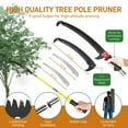 thumbnail image 2 of 26ft Extendable Tree Pole Saw & Pruner, Lightweight Fiberglass High-Reach Branch Trimmer, 2 of 7