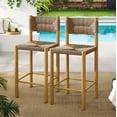 thumbnail image 1 of Modway de 2 Tabouret de Bar pour Mobilier de Patio Extérieur Parkland, Naturel, 1 of 12