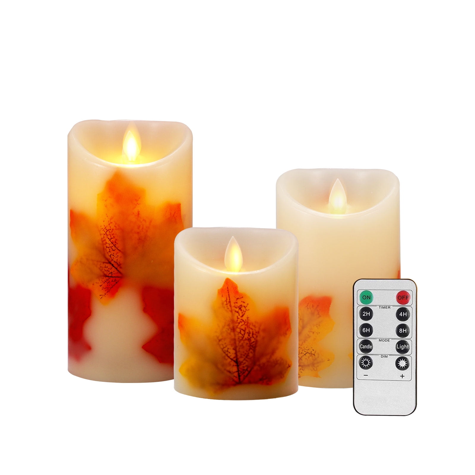 9 Christmas Flameless Candles Flickering Decor 4Pcs Christmas Decorations Candle Lights for Window Table with LED Lights Battery Operated Simulation Flame Candle Orange Night Light Indoor Outdoor