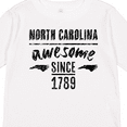 thumbnail image 4 of Inktastic North Carolina Awesome Since 1789 Boys or Girls Long Sleeve Toddler T-Shirt, 4 of 5