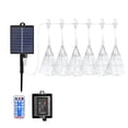 thumbnail image 3 of Qocolcyl 6 PCS Solar Hanging Firework 450 LED Lights, IP65 Waterproof Outdoor Pendant Lights with Remote, for Christmas Patio Wedding Party Yard, Xmas Holiday Decor and Home Decorations, 3 of 7