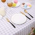 thumbnail image 4 of ZACOO Easter Day Tablecloth Round 60" Easter Rabbits Spring Flowers Table Cover Dining Room Decorative Table Cloth for Home Kitchen Party Picnic, Green, 4 of 6