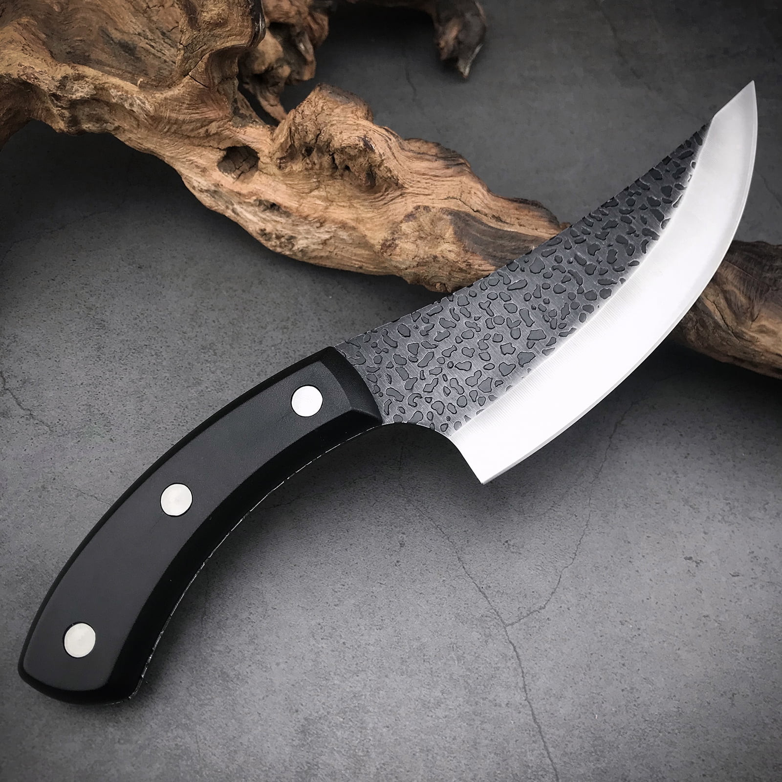 Butcher Knife, Boning Knife, Full Tang Chef Knife, Meat Clever Knife with Sheath for Home, Outdoor Camping and BBQ