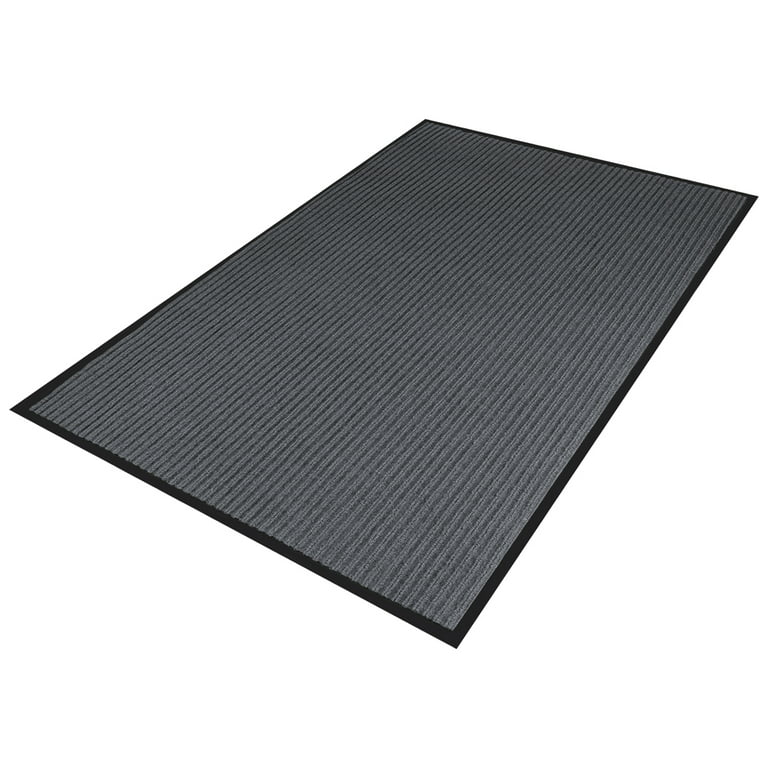 ANMINY Front Doormat Entrance Shoe Mat Waterproof PVC Non Slip Rug Outdoor  Indoor,16x24 Grey 
