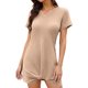 thumbnail image 1 of Vestido de Verano de Manga Larga para Mujeres Cuello en V Playa de Piña Cubrir Manga Corta Vacaciones Informales, 1 of 9