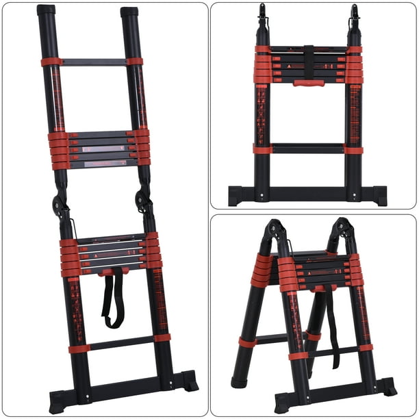 17ft Aluminum Folding Scaffold Ladder With A Framed Construction