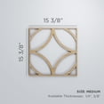 thumbnail image 2 of Ekena Millwork 15 3/8"W x 15 3/8"H x 1/4"T Medium Crosby Decorative Fretwork Wood Wall Panels, Red Oak, 2 of 14