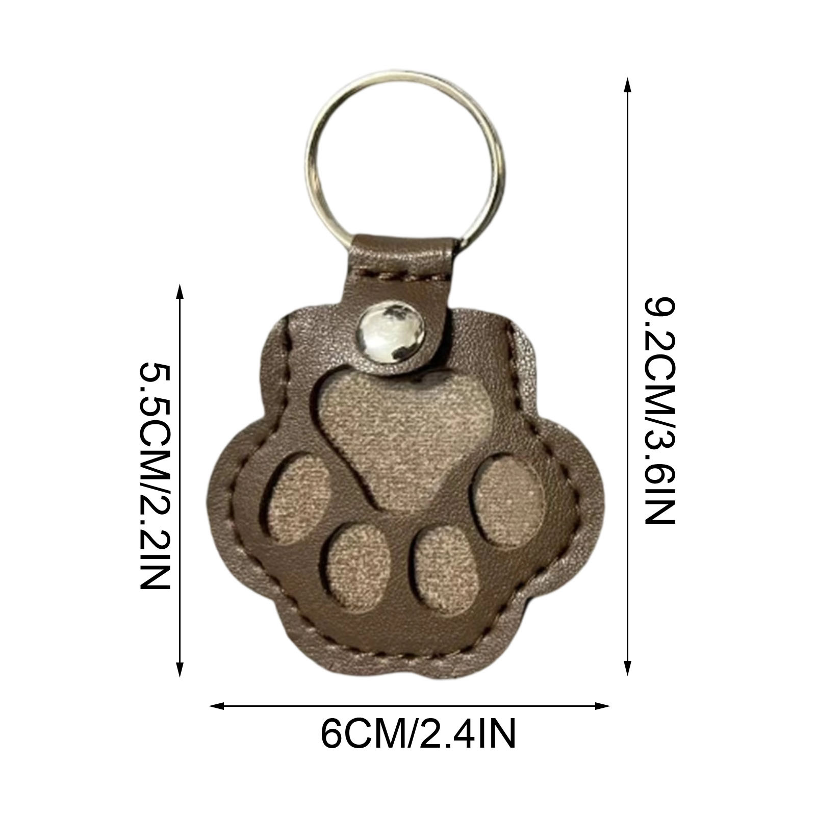 Porte-clés Souvenir En Fourrure De Chien/chat - En Cuir, Forme Patte, Pour Garder Les Poils De Son Animal, Cadeau émotion