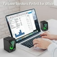 thumbnail image 2 of Computer Speakers, Usb Powered Pc Speakers Stereo Mini Multimedia Volume Control,Gaming Rgb Lights Jack Speakers For Pc Desktop Laptop Monitor, 2 of 4