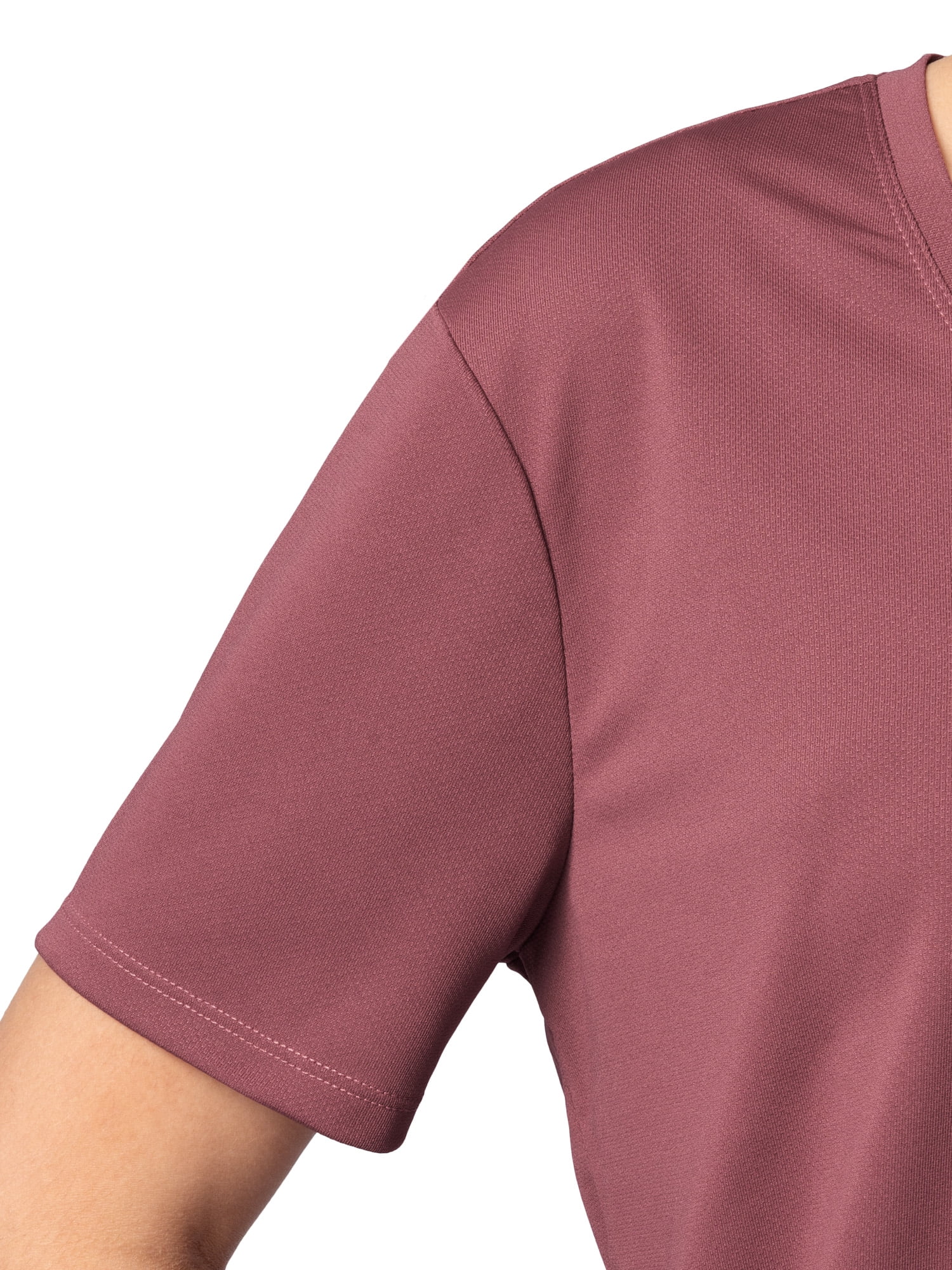Athletic Works Women's Active Texture Knit V-Neck Tee, Sizes XS-XXXL