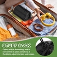 thumbnail image 4 of Uxcell Stuff Sack Waterproof Outdoor Storage Sack Drawstring Bag for Camping Hiking Backpacking Black 6 x 12.6 Inch, 4 of 7