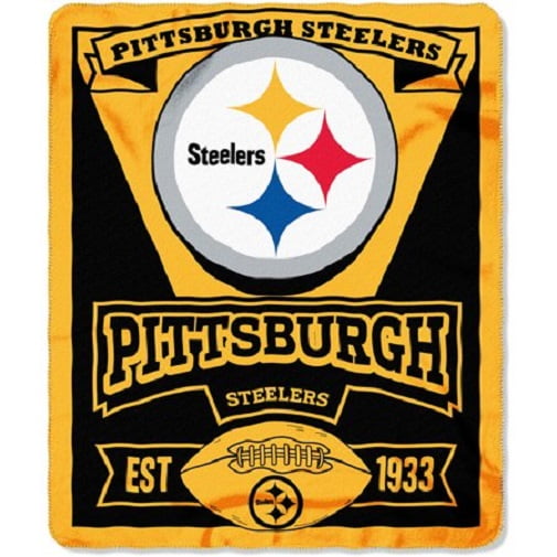 Nfl Pittsburgh Steelers Fleece 50 X 60 Northwest Marque Throw Blanket Per Yard Walmart Com Walmart Com