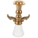 thumbnail image 1 of Candelabro romántico para mesa de comedor, centro de mesa para bodas, candelabro de metal, candelabro de hierro fundido con base de vidrio cónico, soporte decorativo para velas cónicas, 1 of 7
