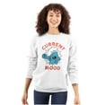 thumbnail image 3 of Sleepy Smurf Current Mood Tired Lazy Unisex Plus Size Sweatshirt Brisco Brands 5X, 3 of 5