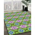 thumbnail image 2 of Ahgly Company Indoor Square Patterned Yellow Green Novelty Area Rugs, 4' Square, 2 of 6