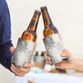 thumbnail image 2 of 2 Pcs Sleeves Beer Cooler Bags Insulated Collapsible Beer Sleeve Minimalist Leaf Soda Beer Can Covers for Bulk for Soda, 2 of 3
