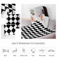 thumbnail image 5 of Fleece Blanket Abstract Diamond Lattice Black and White Blankets, Soft Cozy Warm Flannel Throw Blanket, Modern Buffalo Check Blanket for Bed Couch Sofa,40x60In, 5 of 9