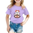thumbnail image 4 of Enyan Kids Halloween Shirt Kid Cute Spooky Season Graphic Tees Short Sleeve Ghost T-Shirt Halloween Shirt for Girls(Size 1-2 Years), 4 of 5