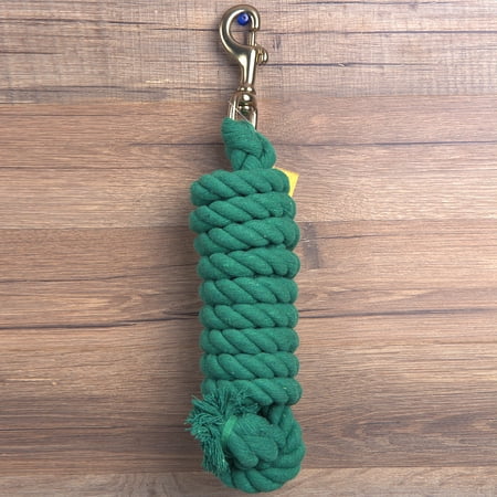Heavy Duty Tack - HILASON WESTERN TACK HORSE COTTON LEAD HEAVY DUTY BRASS PLATED SNAP GREEN