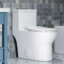 HOROW ADA Standard One-Piece Toilet, 1.28 GPF Dual-Flush Elongated Floor Mounted