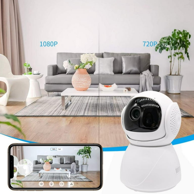 ieGeek Wireless Indoor Cameras for Home Security, Mini Battery WiFi Camera  Indoor 1080P, 2-Way Audio, Motion Sensor Alarm, Phone APP, for House/Baby