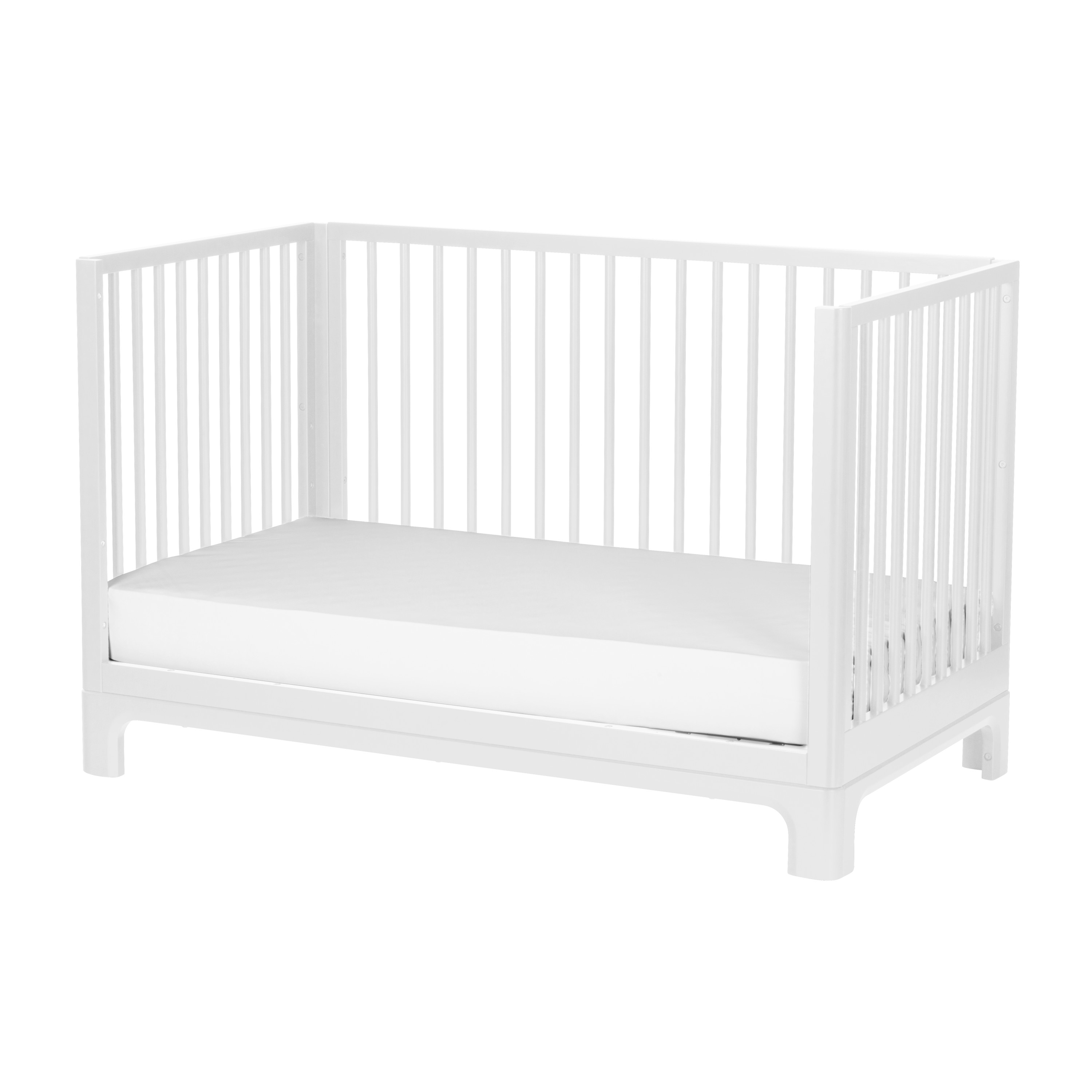 Little Seeds Posey 4-in-1 Convertible Baby Crib, True White