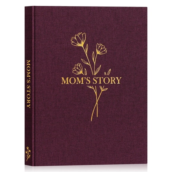 Lanpn Carnet d'Histoires de Maman avec 270+ Invites, Journal Guidé en Lin à Couverture Rigide sur l'Histoire de Maman, m