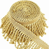 5 Yards x 2.4 Inch Gold Bullion Sewing Fringe Trim Curtain Weights Fringes Trim Upholstery Tassel Ribbon